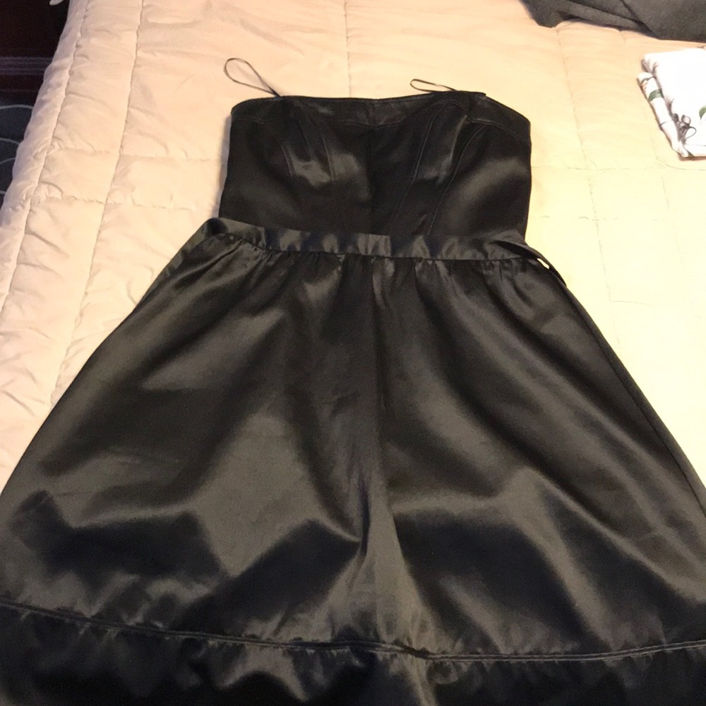 Black strapless dress